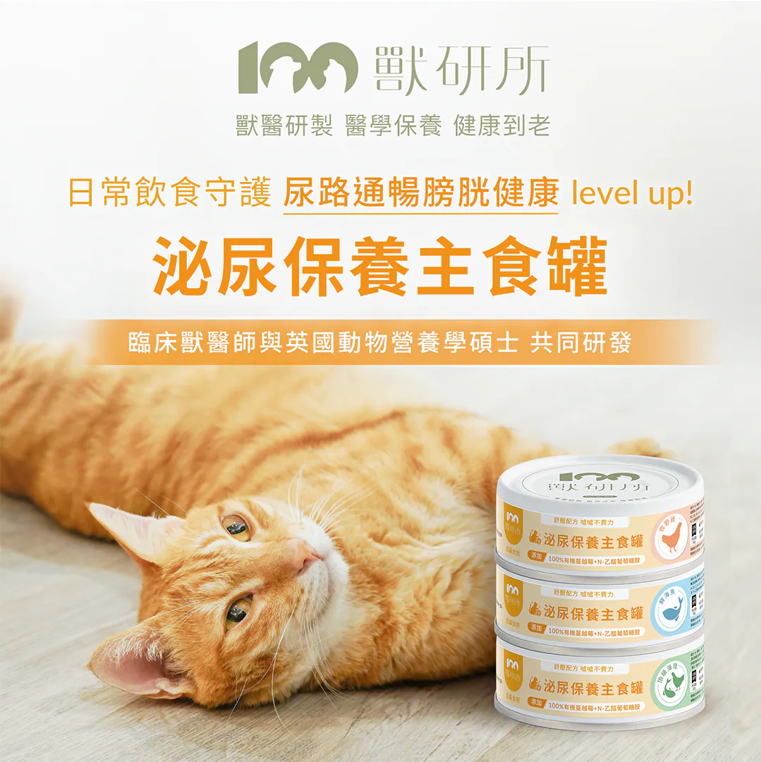 獸研所 泌尿保養主食罐|守護尿路通暢、膀胱健康 level up! 由臨床獸醫師與英國動物營養學碩士共同研發。專為維護貓咪泌尿系統設計,透過日常飲食提供深層保養,讓毛孩告別排尿困擾,輕鬆維持膀胱健康。