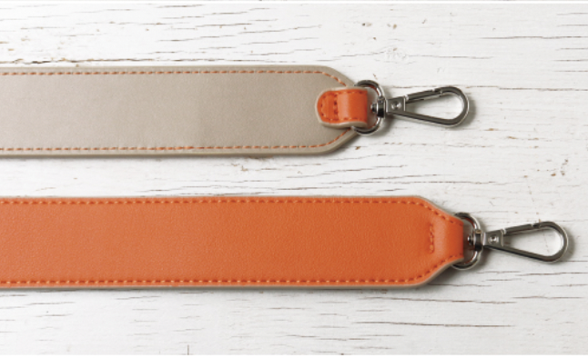 單邊雙面色袋帶 : (長約105cm ) 帶闊 35mm  -   橙色 / 杏色