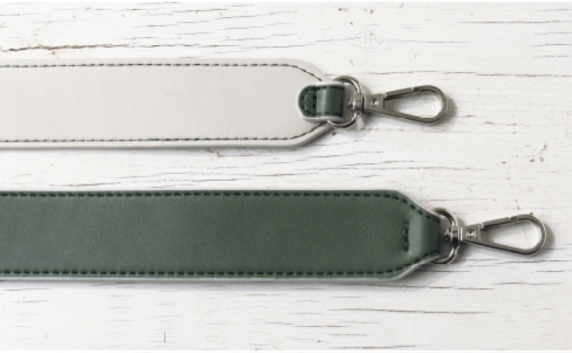 單邊雙面色袋帶 : (長約105cm ) 帶闊 35mm  -  綠色 /白色
