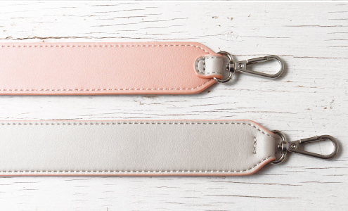 單邊袋帶 : (長約105cm )  帶闊 35mm -   淺灰&粉紅色